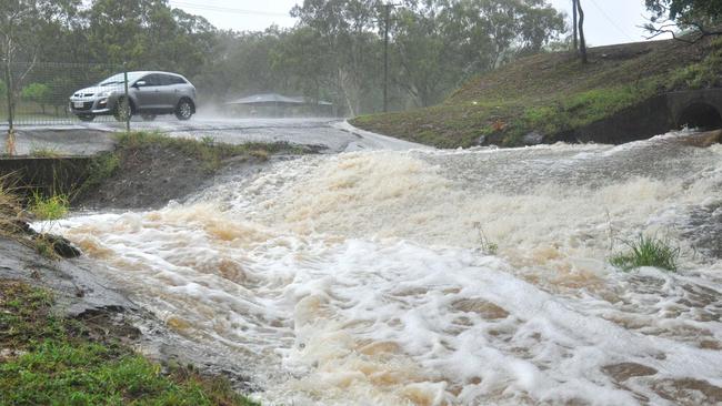 Torrential rain produced widespread volumes of run off in Gladstone. Picture: Murray Ware