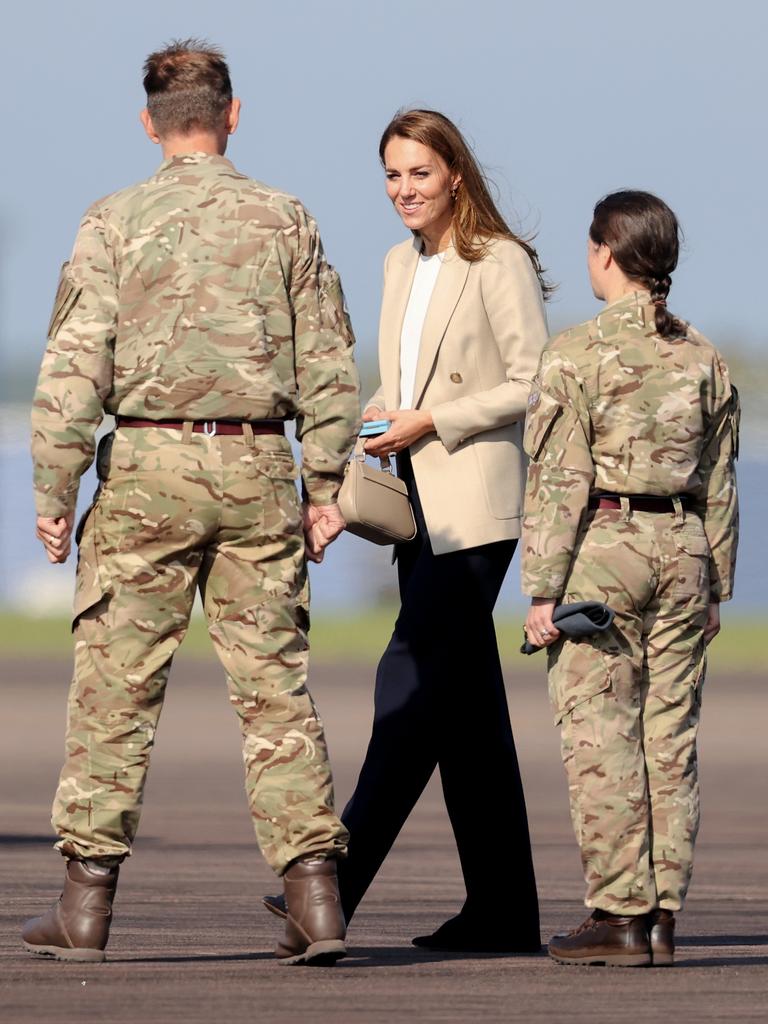 The Duchess speaking with those who supported the UK's evacuation of civilians from Afghanistan. Picture: Chris Jackson/Getty Images