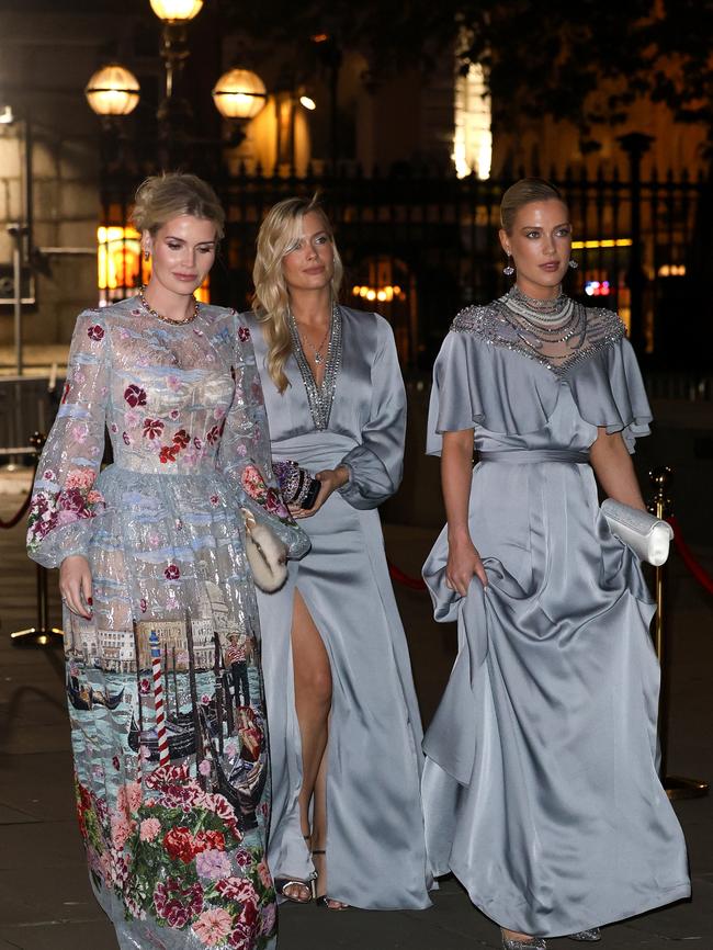 L=R: Lady Kitty Spencer, Lady Eliza Spencer and Lady Amelia Spencer attend The Centrepoint Awards in October last year. Picture: Lia Toby/Getty