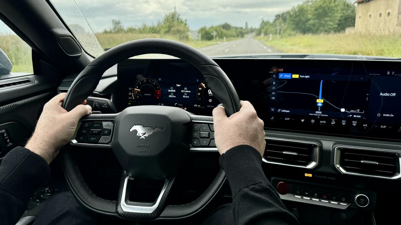 The new Mustang has a suave digital dash. Photo: David McCowen