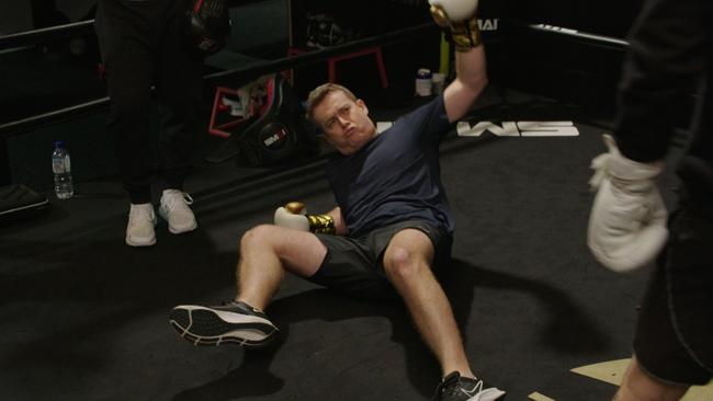 Denyer feared it would have been ‘lights out’ if Kambosos had thrown his famous haymaker. Picture: Channel 7