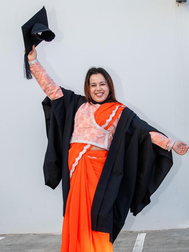 Graduate, Pooja KC. UniSQ graduation ceremony at Empire Theatre, Tuesday June 27, 2023.