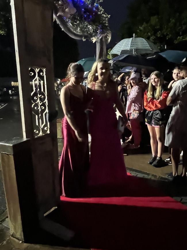 Students arrive at the Hervey Bay State High School formal.