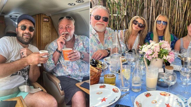 Kyle Sandilands flew from Paris to Saint Tropez, and Saint Tropez to Barcelona in a private jet on his honeymoon. Photo: Instagram