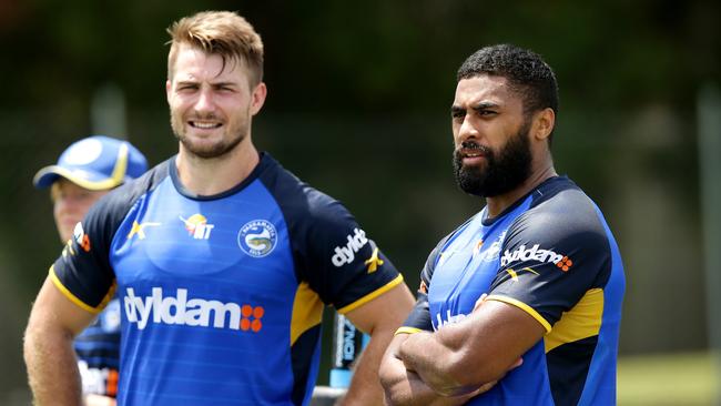 Kieran Foran and Michael Jennings are two of the Eels big recruits. Picture: Gregg Porteous