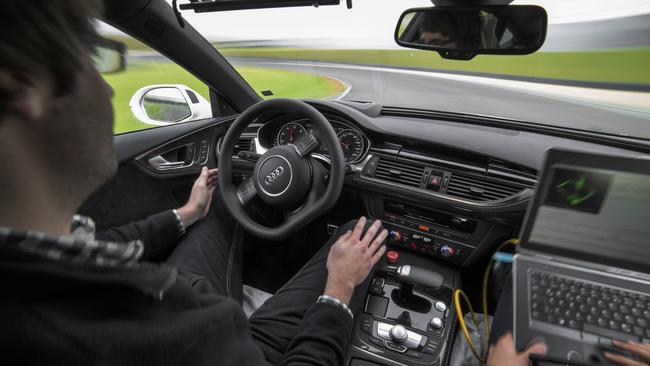 Hands free: an autonomous Audi test car. Picture: Supplied