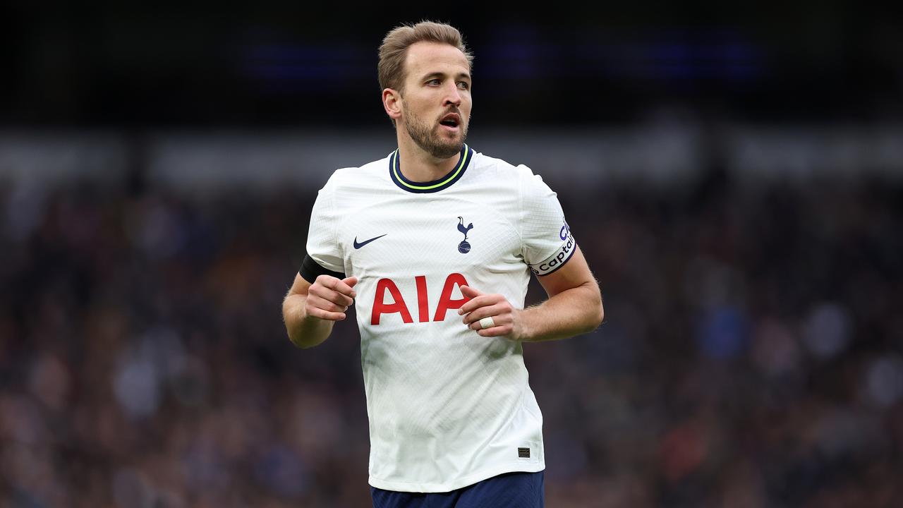 LONDON, ENGLAND - JANUARY 07: Harry Kane of Tottenham Hotspurs in action during the Emirates FA Cup third round matcvh between Tottenham Hotspurs and Portsmouth at Tottenham Hotspur Stadium on January 07, 2023 in London, England. (Photo by Julian Finney/Getty Images)