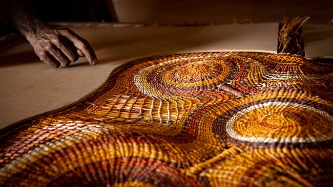 A weaving piece at Manapan studio. Picture: Jacquie Manning