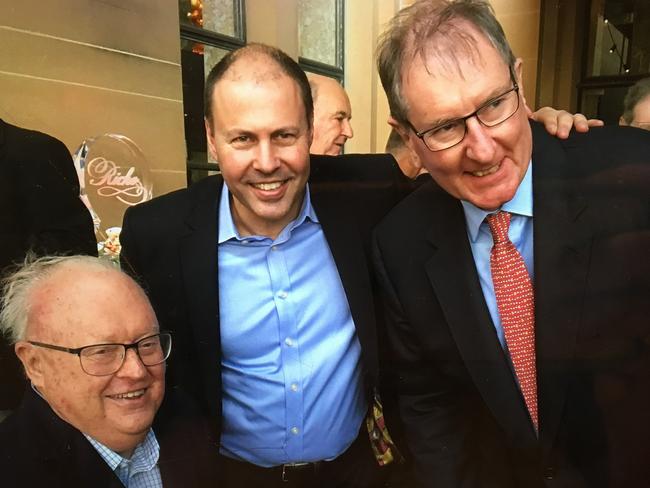 Graham Richardson, Josh Frydenberg and Brian Loughnane. Picture: Supplied