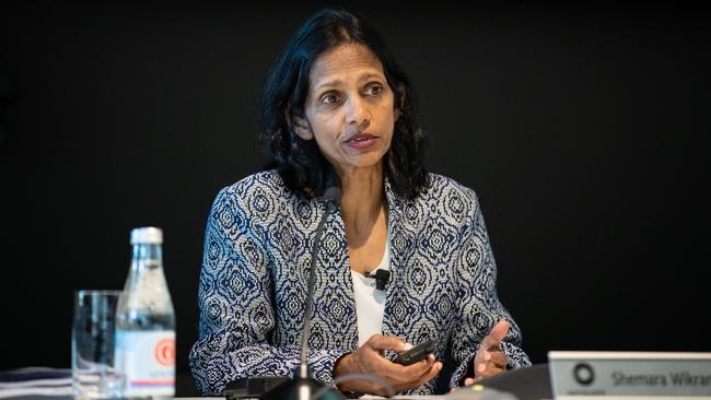 Macquarie Group CEO Shemara Wikramanayake fronted a quarterly investor and analyst briefing on Tuesday. Picture: Christian Gilles/NCA NewsWire