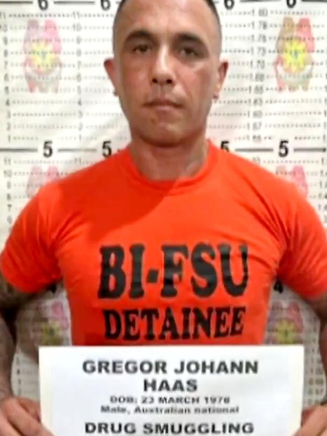 Gregor after his arrest in The Philippines earlier this month, Picture: 10 News