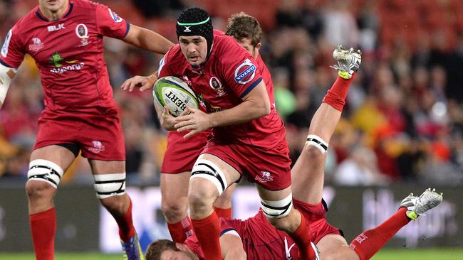 Liam Gill will captain the Queensland Reds in his farewell match. Picture: Getty