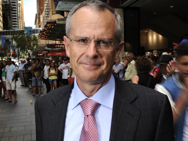 ACCC chairman Rod Sims walking in Pitt Street Mall in Sydney CBD.