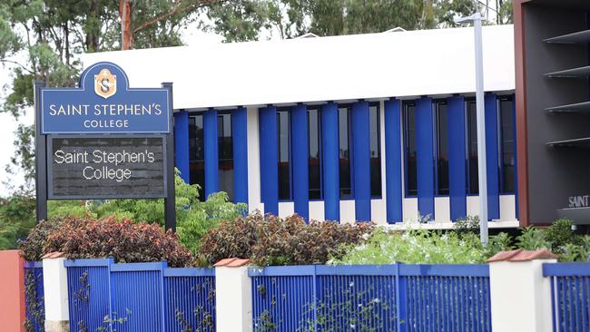 A St Stephen’s College teacher’s son is among the seven students who were rushed to hospital on Wednesday after a mass schoolyard drug overdose.