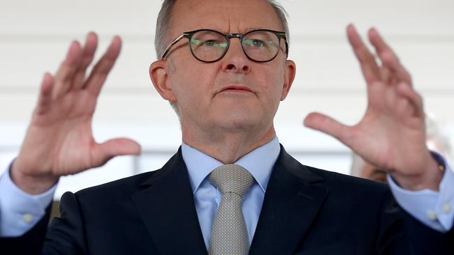 Labor leader Anthony Albanese visits Longford Medical Centre in Longford, Tasmania on day two of the federal election campaign. Picture: Toby Zerna