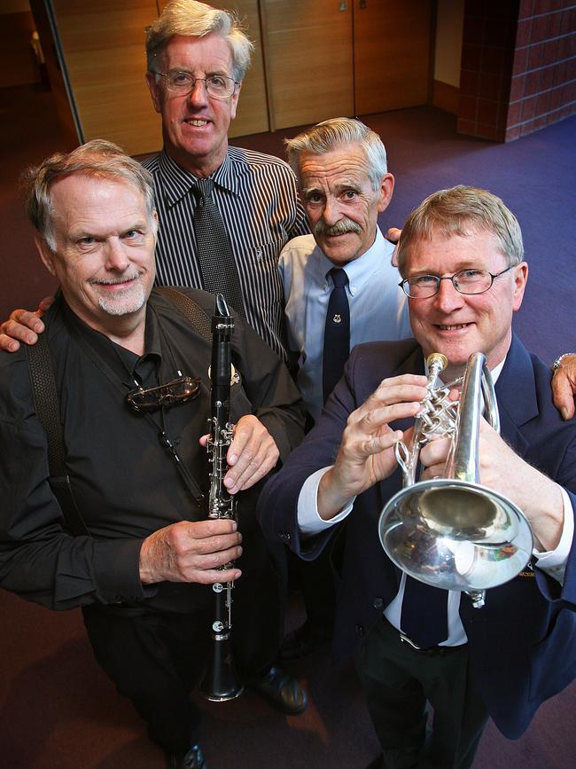 Musicians Bob Kuns, Layton Hodgetts, Denis Shelverton and Dean Hunt in 2010. Picture: Sam Rosewarne