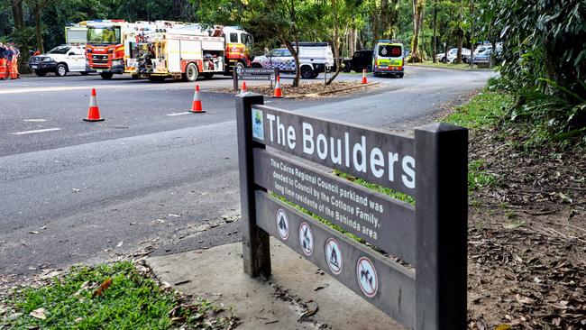 Emergency services at the Babinda Boulders. File picture: Brendan Radke