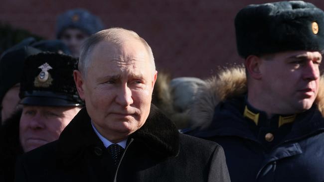 Russian President Vladimir Putin says the West has a “single aim” to break up Russia. Picture: AFP