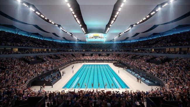 An artist's impression of Brisbane Arena configured for the 2032 Olympics under the Live Nation plan.