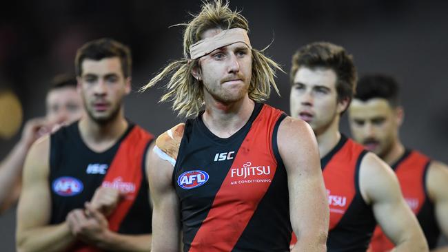 The Bombers have been left frustrated by recent free kick decisions. Picture: AAP Images