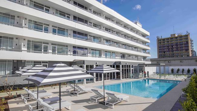 Hotel Alba has a cool pool area. Picture: Ben Clark