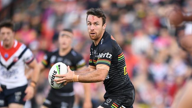 James Maloney runs the ball for the Panthers. Picture: AAP