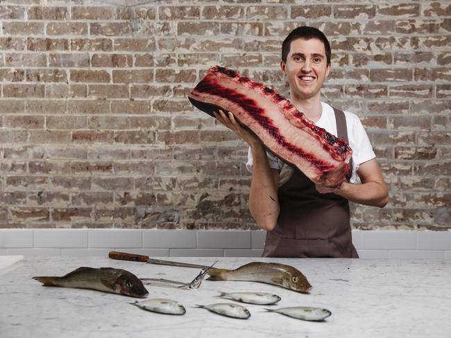 Seafood chef Josh Niland at his new fish butchery in Paddington, today.Picture: Justin Lloyd.