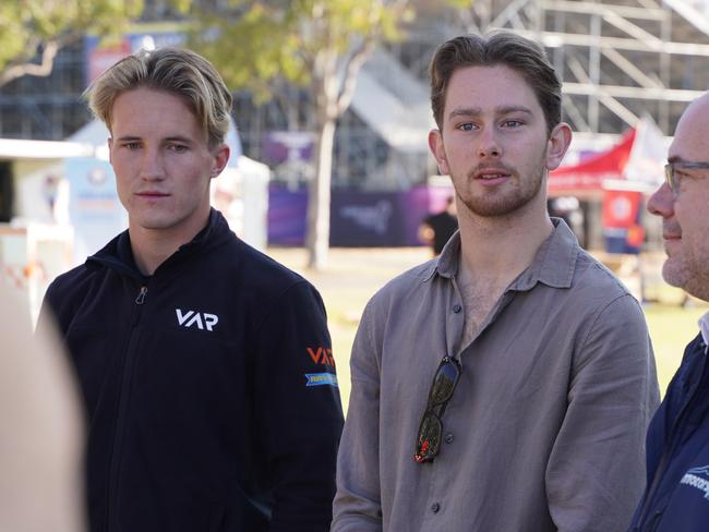 F3 drivers Tommy Smith and Christian Mansell. Picture: Motorsport Australia