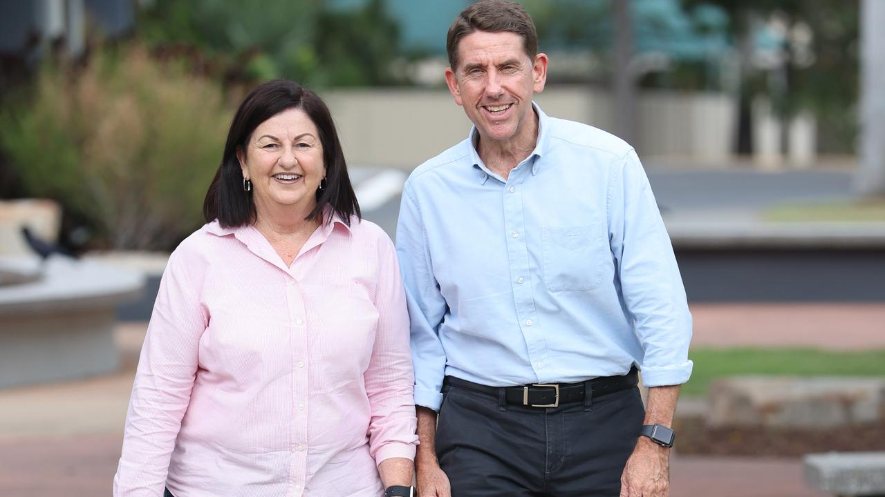 Anne Baker for Burdekin with the Deputy Premier Cameron Dick in Moranbah.Pic Annette Dew