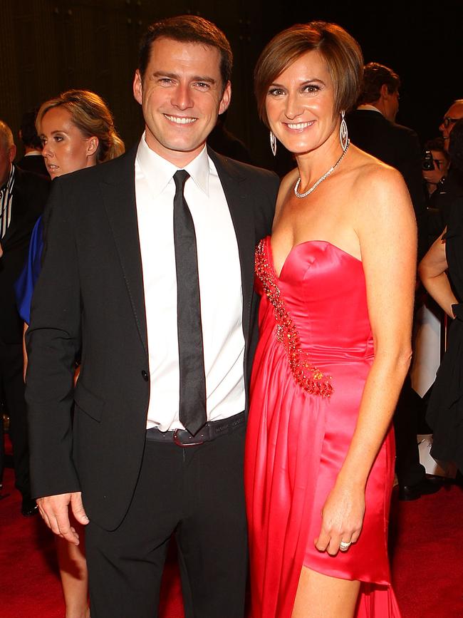 Stefanovic and his wife Cassandra Thorburn at the 2011 Logie Awards. Picture: Getty