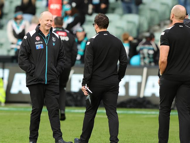 The Power coach is under the pump. (Photo by Sarah Reed/AFL Photos via Getty Images)