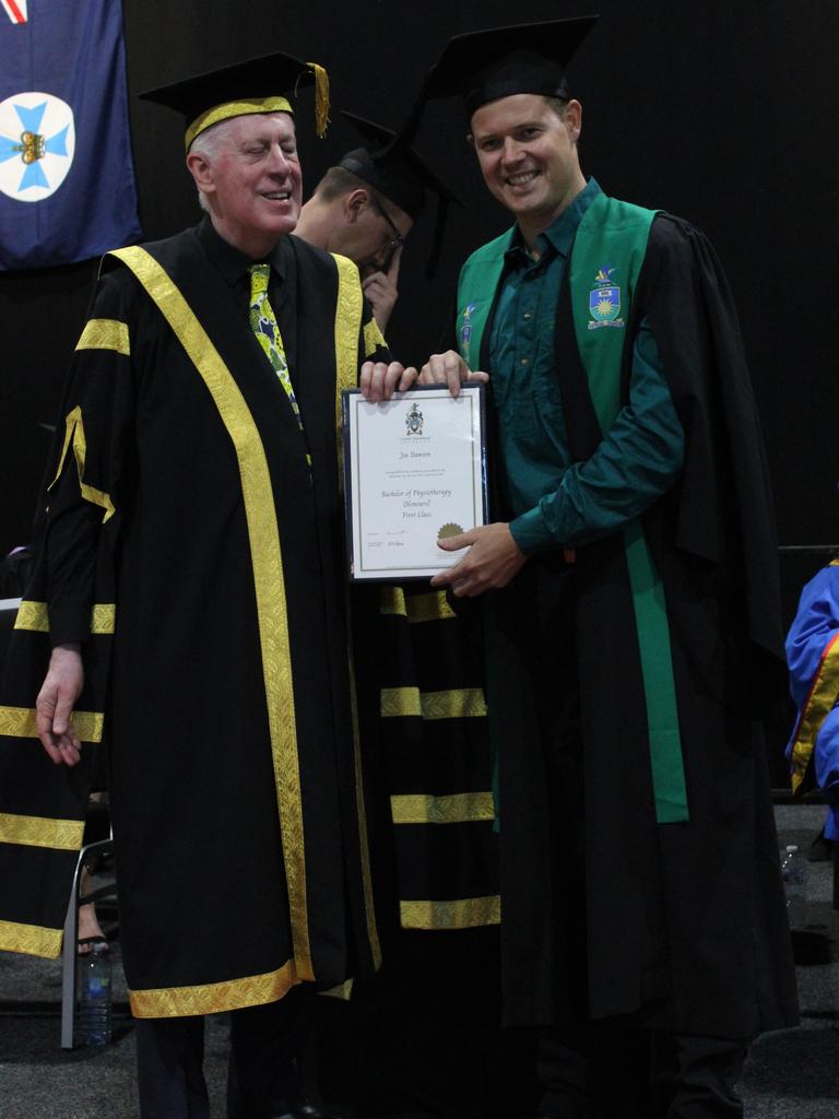 Joe Dawson graduated with a Bachelor of Physiotherapy (Honours) at the CQUniversity graduation ceremony in Bundaberg on December 14, 2023.