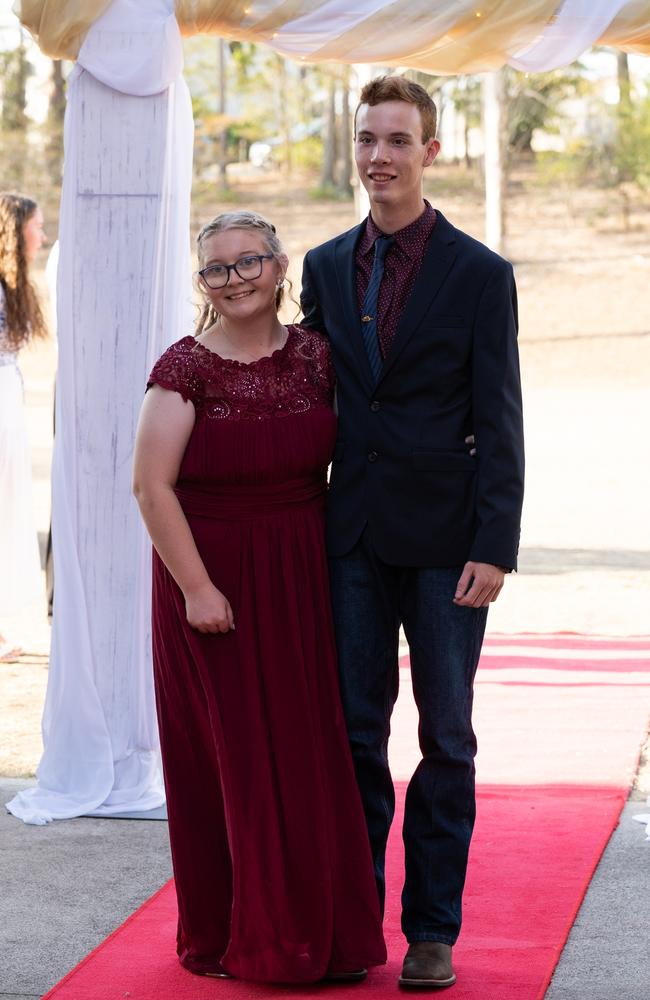 Mitchell Window and his date arrive at the Gympie State High School formal 2023. November 16, 2023. Picture: Christine Schindler