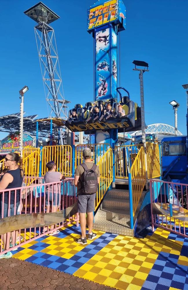 A 4-year-old boy partially rode the Free Fall ride while entirely unharnessed. Picture: Supplied.