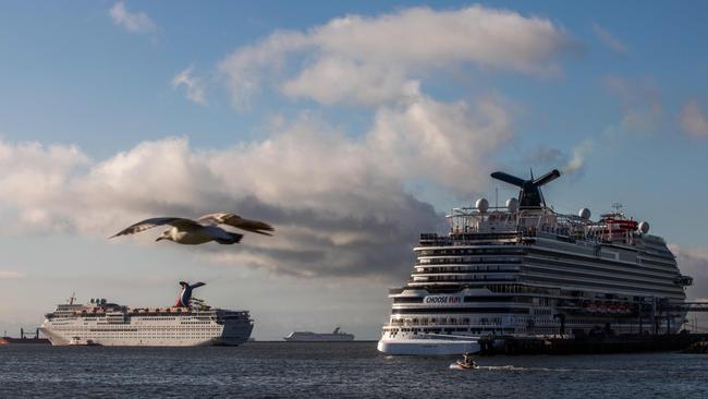 The cruise sector is not likely to return to popularity until mid next year. Picture: AFP