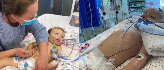 Little Andres remains in hospital as support workers search for a full-time carer. Picture: supplied