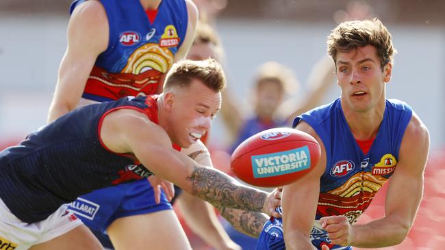 The Bulldogs are ‘open’ to further discussion with the Bombers about Josh Dunkley. Picture: Michael Klein