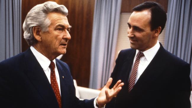 Keating with Hawke in the PM’s office.