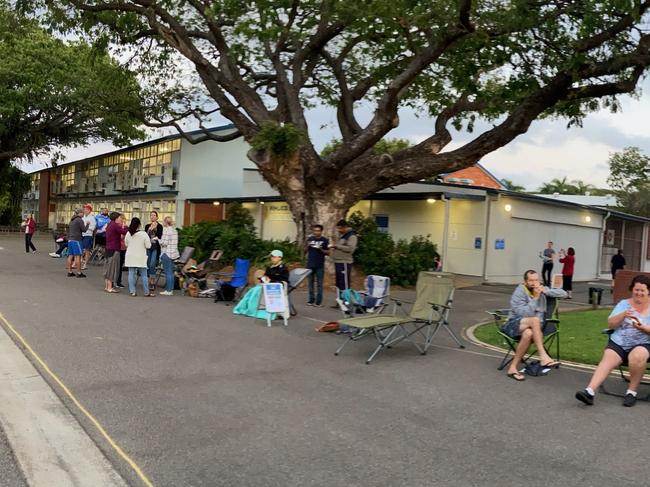 Townsville Parents have camped outside Pimlico State High School overnight to secure their children a spot for 2021.