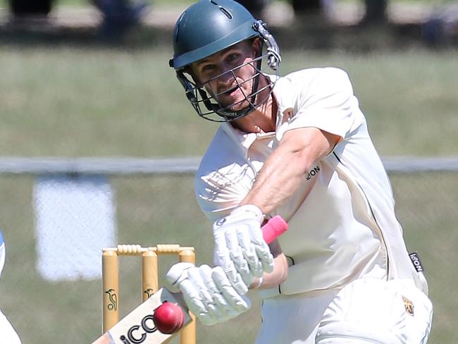 Justin Grant cracked an unbeaten century for Old Peninsula in a Twenty20 game on Tuesday night. Picture Yuri Kouzmin