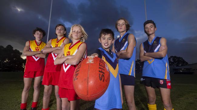 Young guns representing City South and Southern Heights have been selected for the School Sport SA Sapsasa metro footy carnival. Picture: Kelly Barnes