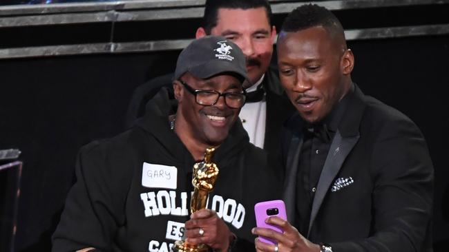 ‘Gary from Chicago’ got to meet Best Supporting Actor winner Mahershala Ali at the Oscars. Picture: AFP/Mark Ralston