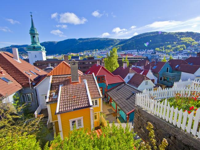 The colourful houses of picture-perfect Bergen.