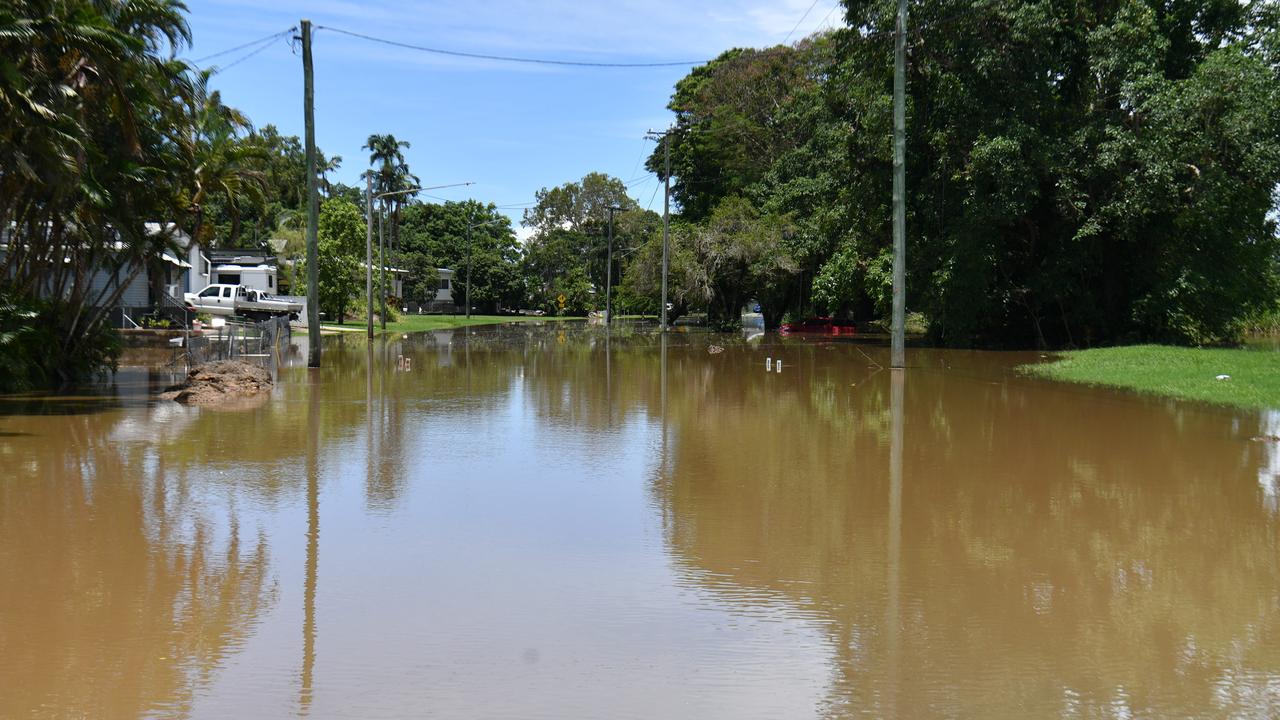 The Herbert River reached major flood levels in Cordelia on Wednesday. Picture: Evan Morgan