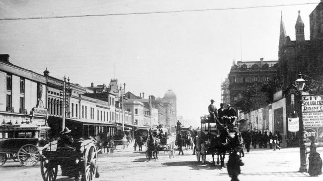 Swanston Street on the 1870s. Picture: Argus File Photo Collection