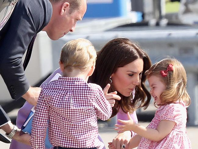 Prince George and Princess Charlotte on royal tour. Picture: Getty.