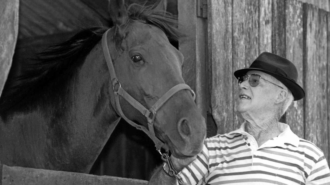 Toowoomba's legendary thoroughbred horse trainer Jim Atkins. Picture: Bev Lacey