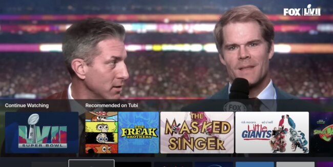 Tubi Interface Interruption | Super Bowl