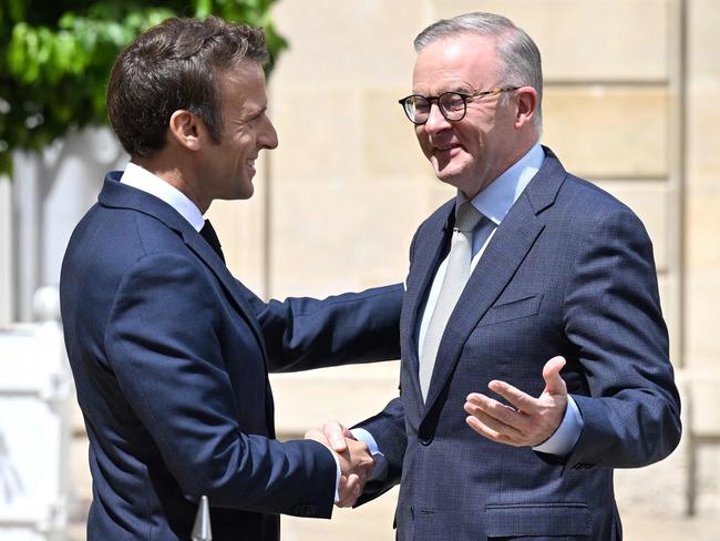 Mr Albanese has declared a new dawn of Australia-France ­relations. Picture: AFP