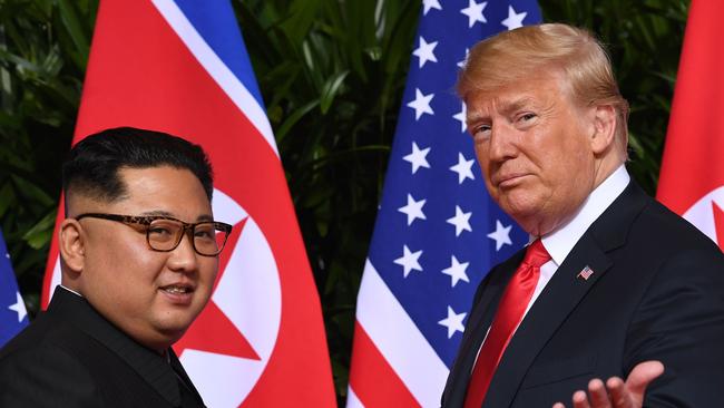 Kim Jong-un and President Trump appear to have reached a mutually acceptable compromise on the North’s nuclear ambitions but little came of their much-publicised summits in Panmunjom and Singapore. Picture: Reuters